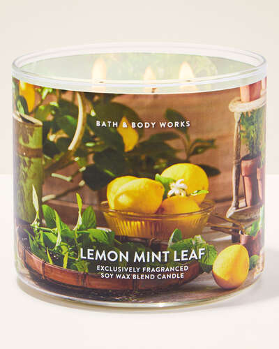 Vela 3 Mechas - Lemon Mint Leaf