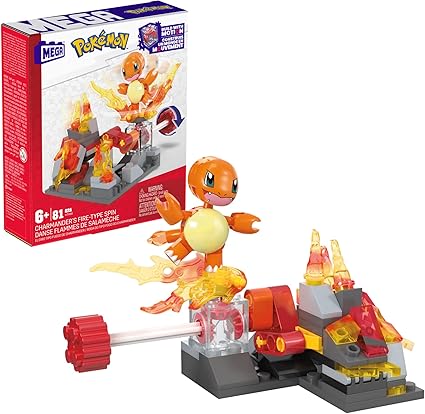 Pokemon Mega Construx Charmander's Fire-Type Spin