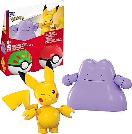 Juguete De Construcción Mega Pokémon Ditto & Pikachu