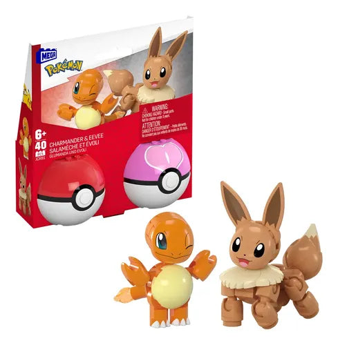 Mega Pokémon Juguete Pokébola Eevee & Charmander