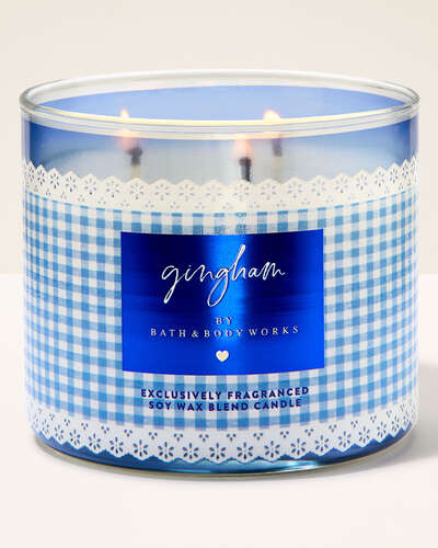 Vela 3 Mechas - Gingham