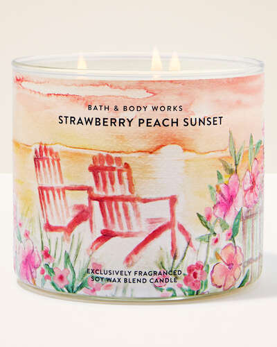 Vela 3 Mechas - Strawberry Peach Sunset