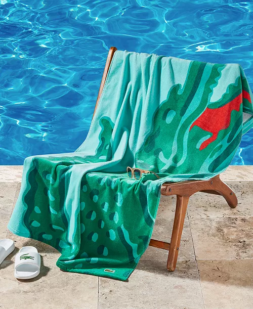 Toalla Lacoste Crocodile Print