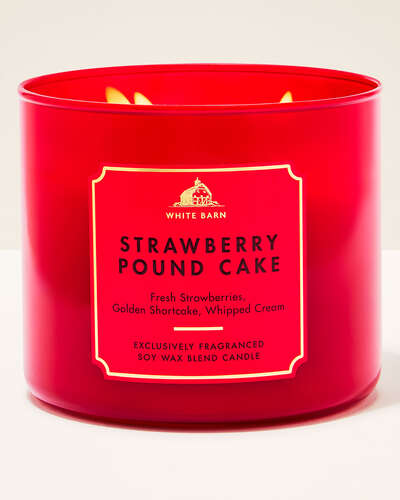 Vela 3 Mechas - Strawberry Pound Cake