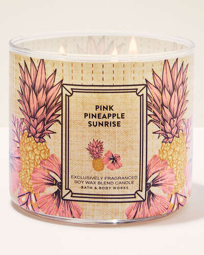 Vela 3 Mechas - Pink Pineapple Sunrise